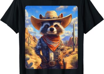 Cowboy Racoon Country Western T-Shirt