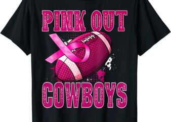 Cowboys Pink Out Football Tackle Breast Cancer T-Shirt