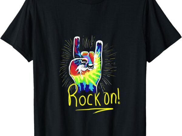 Crazy rock on hand horns for rock and roll music lovers t-shirt