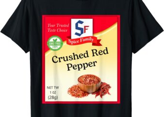 Crushed Red Pepper Condiment Costume Holiday Spice Costumes T-Shirt