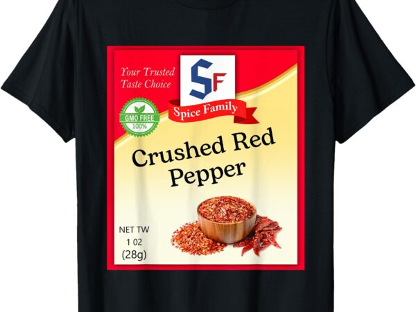 Crushed red pepper condiment costume holiday spice costumes t-shirt