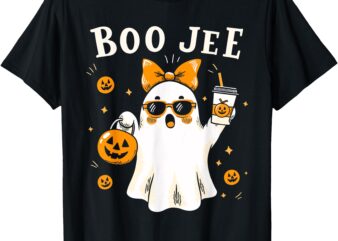 Cute Boo-Jee Ghost Halloween Spooky Season Women Girls T-Shirt