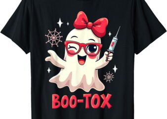 Cute Boo-Tox Halloween Pun Ghost Funny Spooky Design T-Shirt