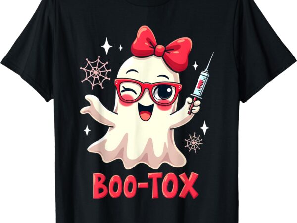 Cute boo-tox halloween pun ghost funny spooky design t-shirt