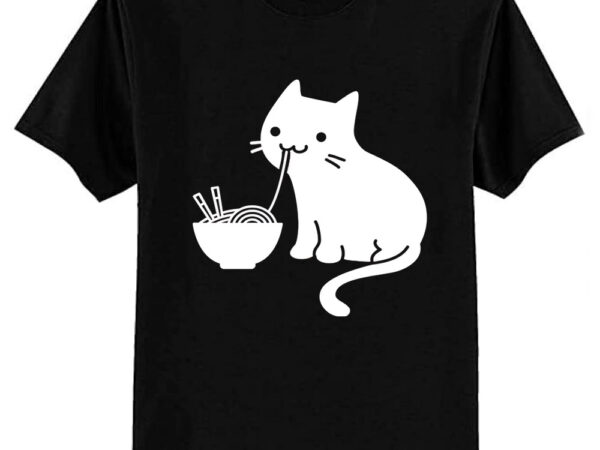 Cute cat eating ramen tri-blend t-shirt