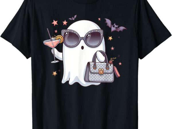 Cute cocktail ghost boujee boojee halloween drinking costume t-shirt