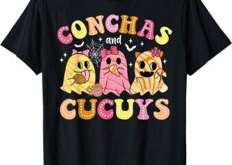 Cute Conchas And Cucuys Ghost Funny Halloween Mexican Ghost T-Shirt