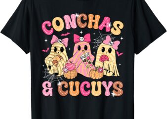 Cute Conchas And Cucuys Ghost Funny Mexican Halloween Ghost T-Shirt