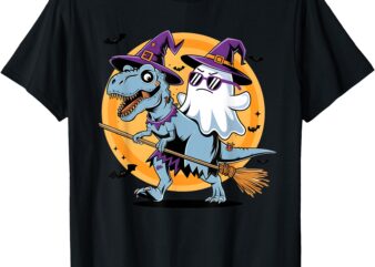 Cute Dinosaur T rex and ghost for halloween and thanksgiving T-Shirt