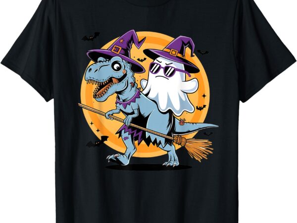 Cute dinosaur t rex and ghost for halloween and thanksgiving t-shirt