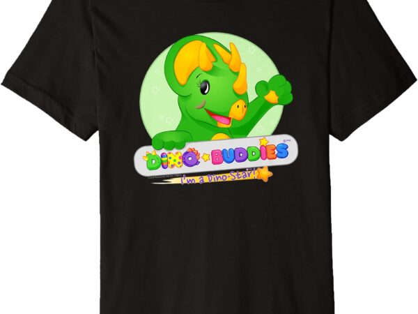 Cute dinosaur trey the triceratops dino-buddies dino-stars premium t-shirt