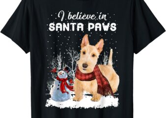 Cute Scottish Terrier Dog Christmas Snowman Christmas Pajama T-Shirt