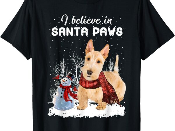 Cute scottish terrier dog christmas snowman christmas pajama t-shirt