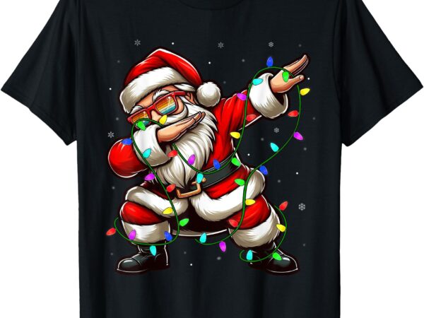 Dabbing santa christmas shirts kids boys men xmas holiday t-shirt