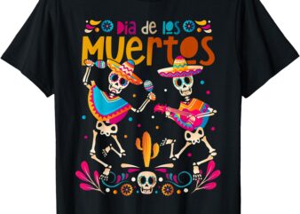 Dancing Skeletons Day of the Dead Mexican Dia de los Muertos T-Shirt