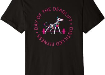 Day Of The Deadlift Dog Sugar Skull Premium T-Shirt