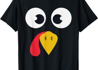 Day Turkey Face Matching Family Costume Thanksgiving T-Shirt