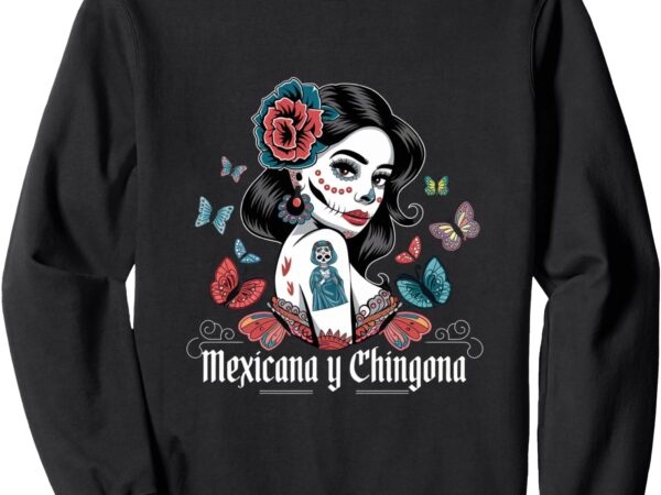 De los muertos la catrina day of the dead sugar skull women sweatshirt