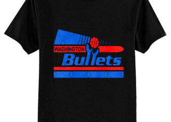 Defunct Washington Bullets Pennant 80s Pennant T-Shirt