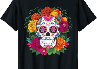 Dia De Los Muertos Costume Day of the Dead Sugar Skull T-Shirt