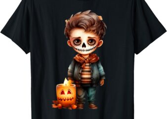 Dia De Los Muertos Cute Skeleton Mexican Boy Kid Sugar Skull T-Shirt