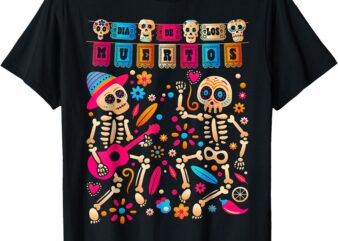 Dia De Los Muertos Dancing Skeleton Day Of The Dead Mexican T-Shirt