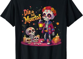 Dia De Los Muertos Skeleton Sugar Skull Toddler Boy Mexican T-Shirt