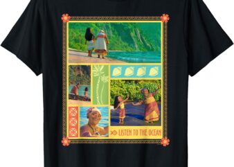 Disney Moana and Gramma Tala Listen to the Ocean T-Shirt