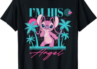 Disney Stitch Retro ’90s Couples Matching I’m His Angel T-Shirt