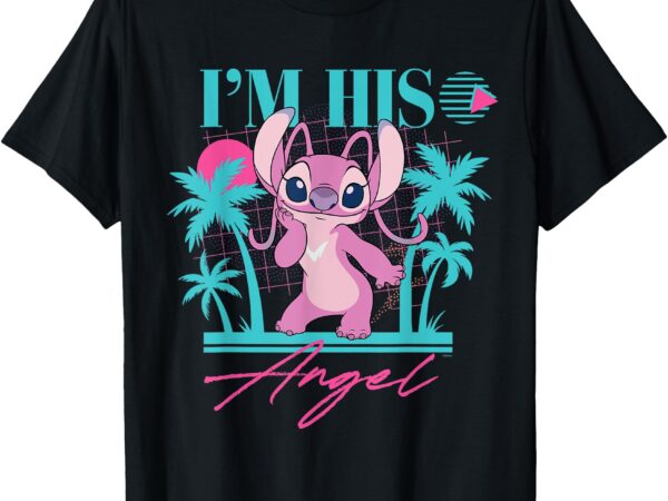 Disney stitch retro ’90s couples matching i’m his angel t-shirt