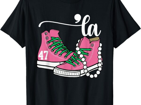 Distressed comma la chucks pink breast cancer awareness 2024 t-shirt