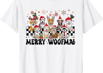 Dog Christmas Merry Woofmas Dog Lover New Year T-Shirt