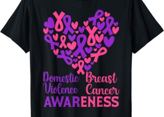 Domestic Violence & Breast Cancer Awareness Month Warrior T-Shirt