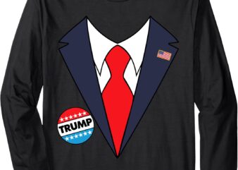 Donald Trump Halloween Costume Funny Kids Long Sleeve T-Shirt