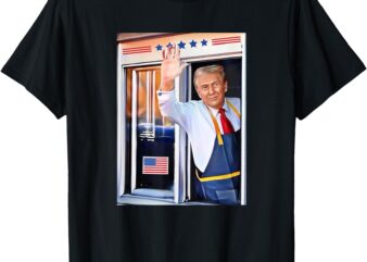 Donald Trump Waving Fast Food Drive Through French Fry Cook T-Shirt