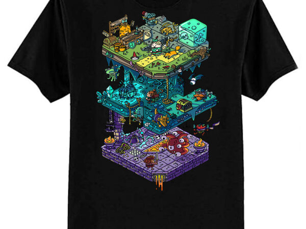 Dungeons and isometric dragons classic t-shirt