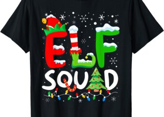 Elf Family Christmas Matching Pajamas Xmas Elf Squad T-Shirt