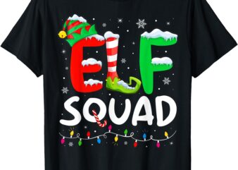 Elf Family Christmas Matching Pajamas Xmas Elf Squad T-Shirt