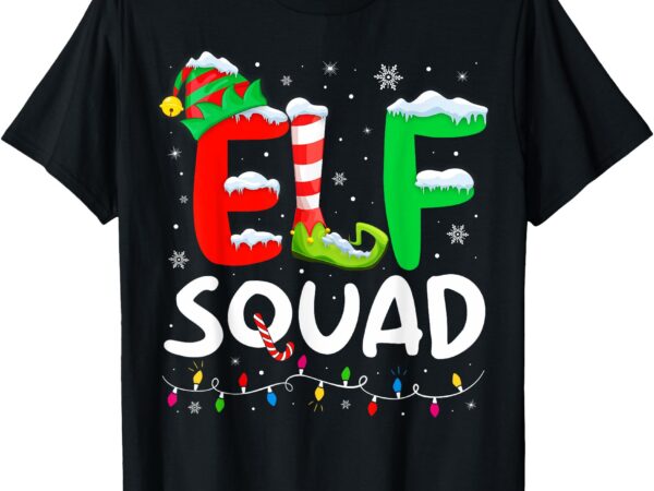 Elf family christmas matching pajamas xmas elf squad t-shirt