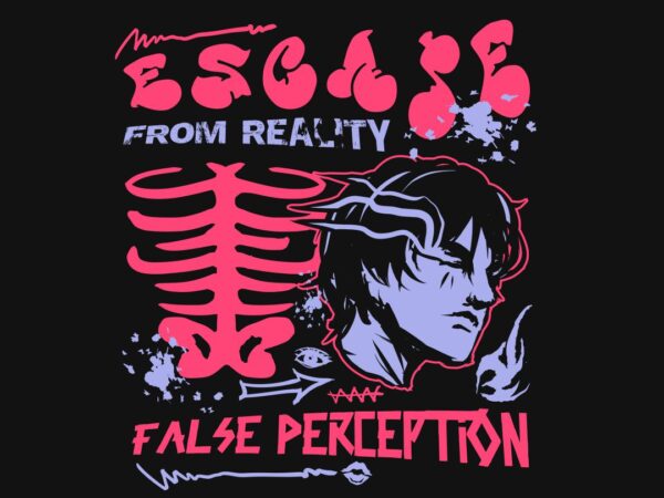 Escape from reality graffiti t-shirt design