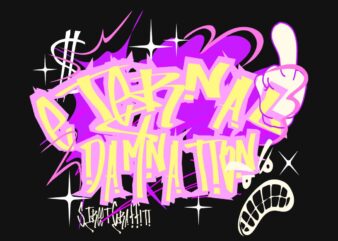 Eternal Damnation Graffiti T-shirt Design