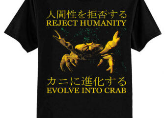 Evolve into Crab Japanese Vintage Active T-Shirt