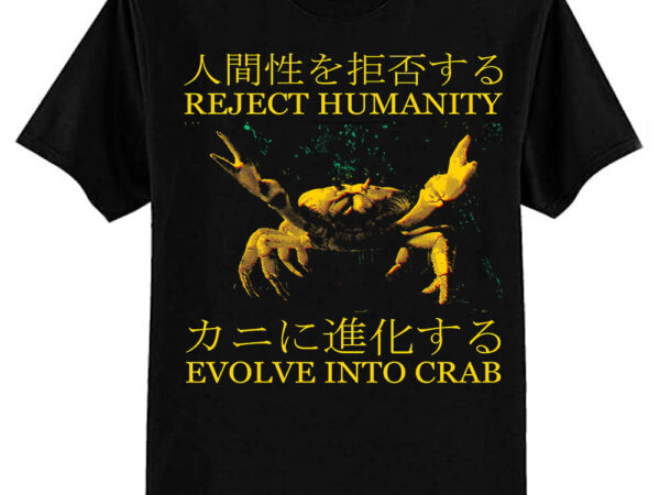 Evolve into crab japanese vintage active t-shirt