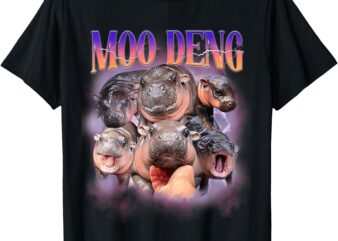 FUNNY MOO-DENG THE FAMOUS BABY PIGMY HIPPO MOO DENG VINTAGE T-Shirt