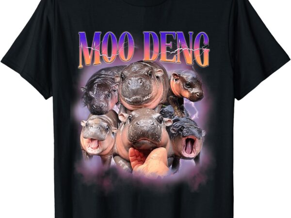 Funny moo-deng the famous baby pigmy hippo moo deng vintage t-shirt