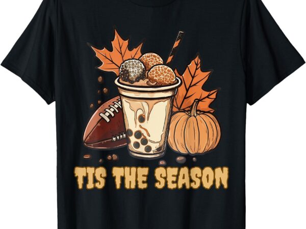 Fall football pumpkin maple leaf kids men boys thanksgiving t-shirt