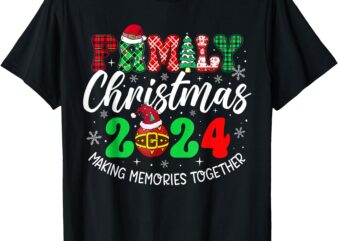 Family 2024 Christmas Matching Squad Pajamas Santa Elf Xmas T-Shirt