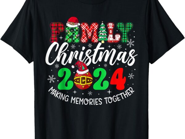 Family 2024 christmas matching squad pajamas santa elf xmas t-shirt