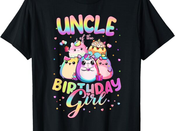 Family uncle of the birthday girl squish squad mallow t-shirt