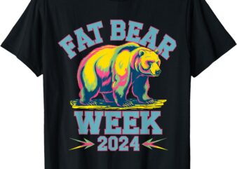 Fat Bear Week 2024 Grazer Animal Lover Alaska Katmai Nature T-Shirt